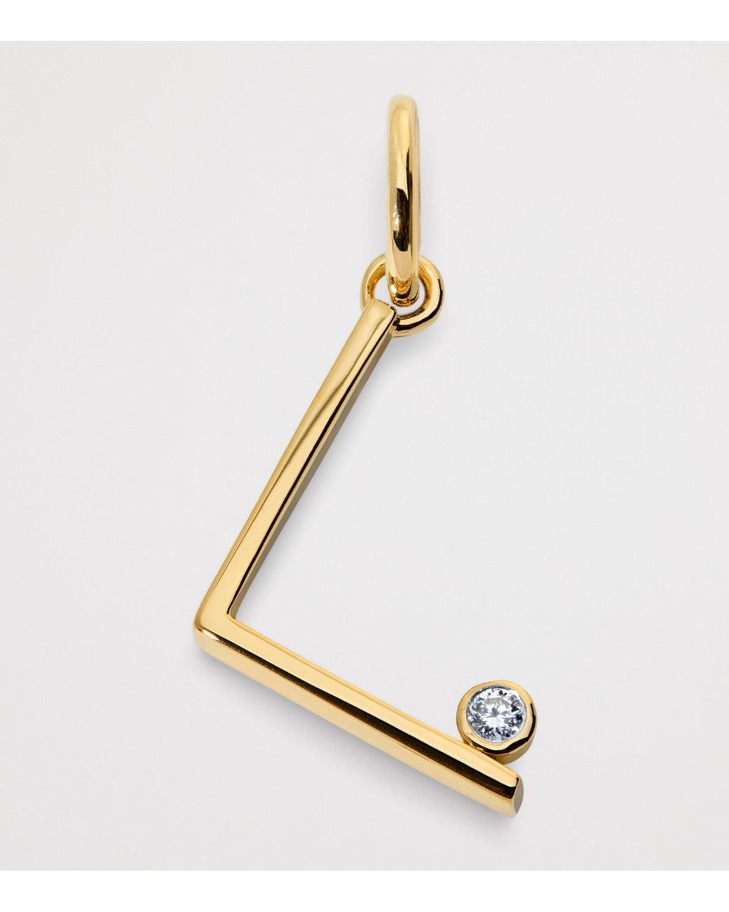 Monica Vinader Metallic Vermeil And Diamond L Initial Pendant