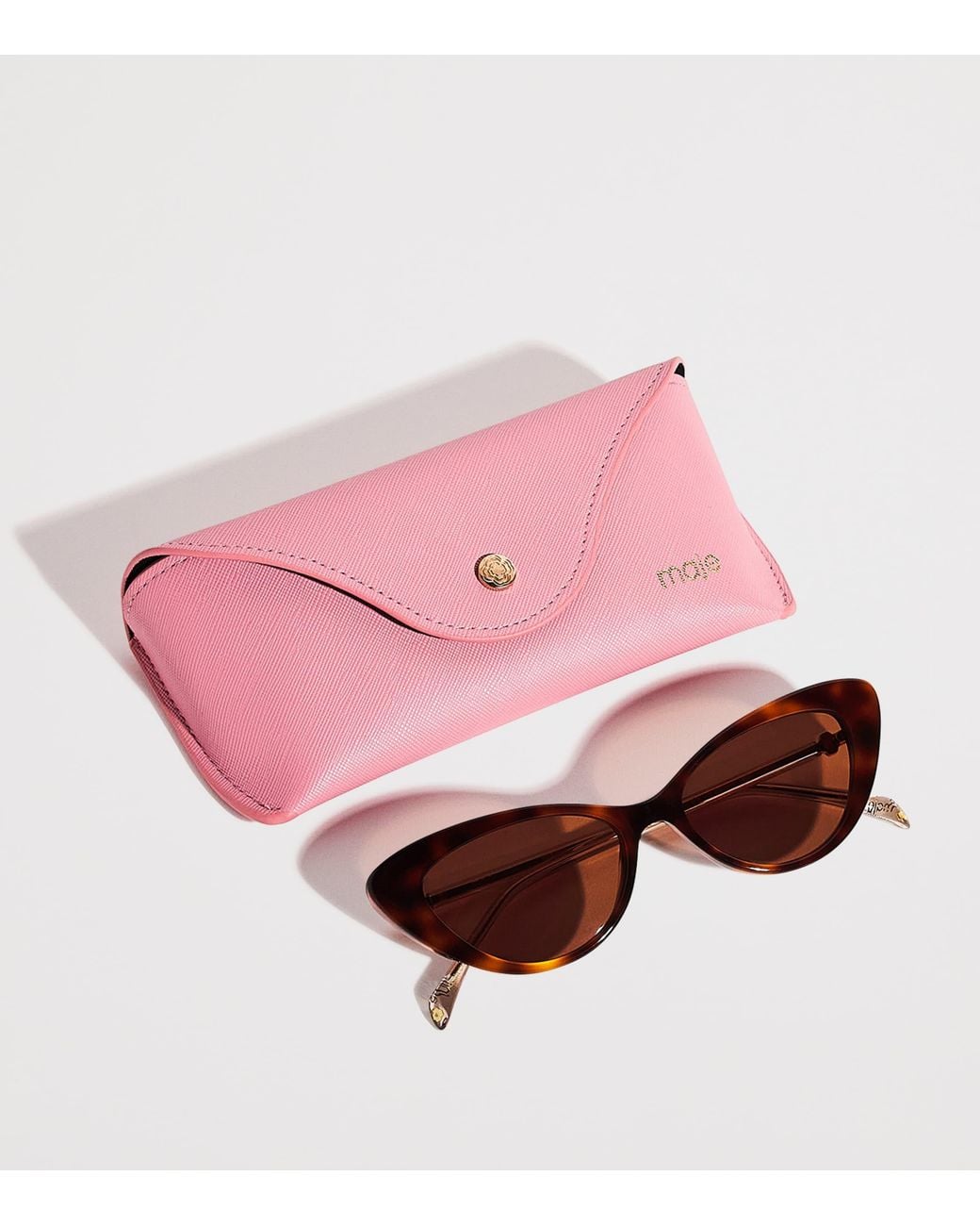 Maje Brown Acetate Cat Eye Sunglasses
