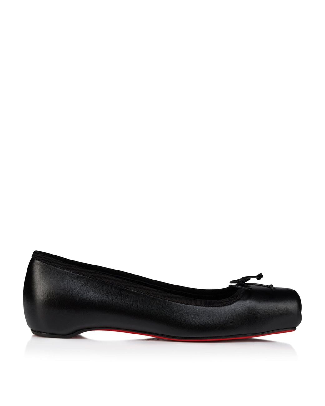 Christian Louboutin Black Cassia Nodo Leather Ballet Flats