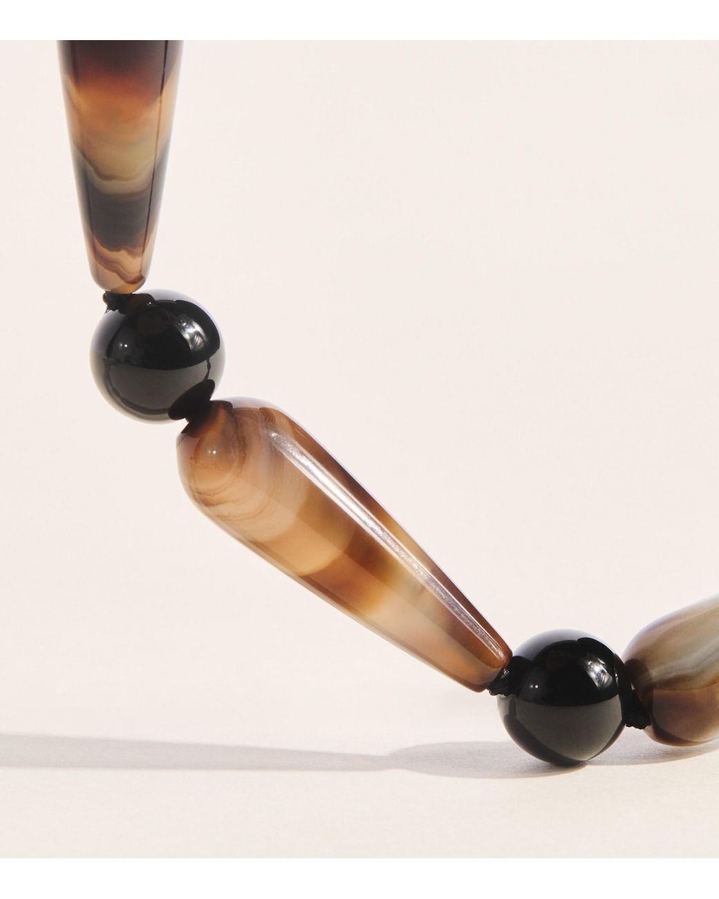 COMPLETEDWORKS Natural And Banded Agate Beaded Necklace