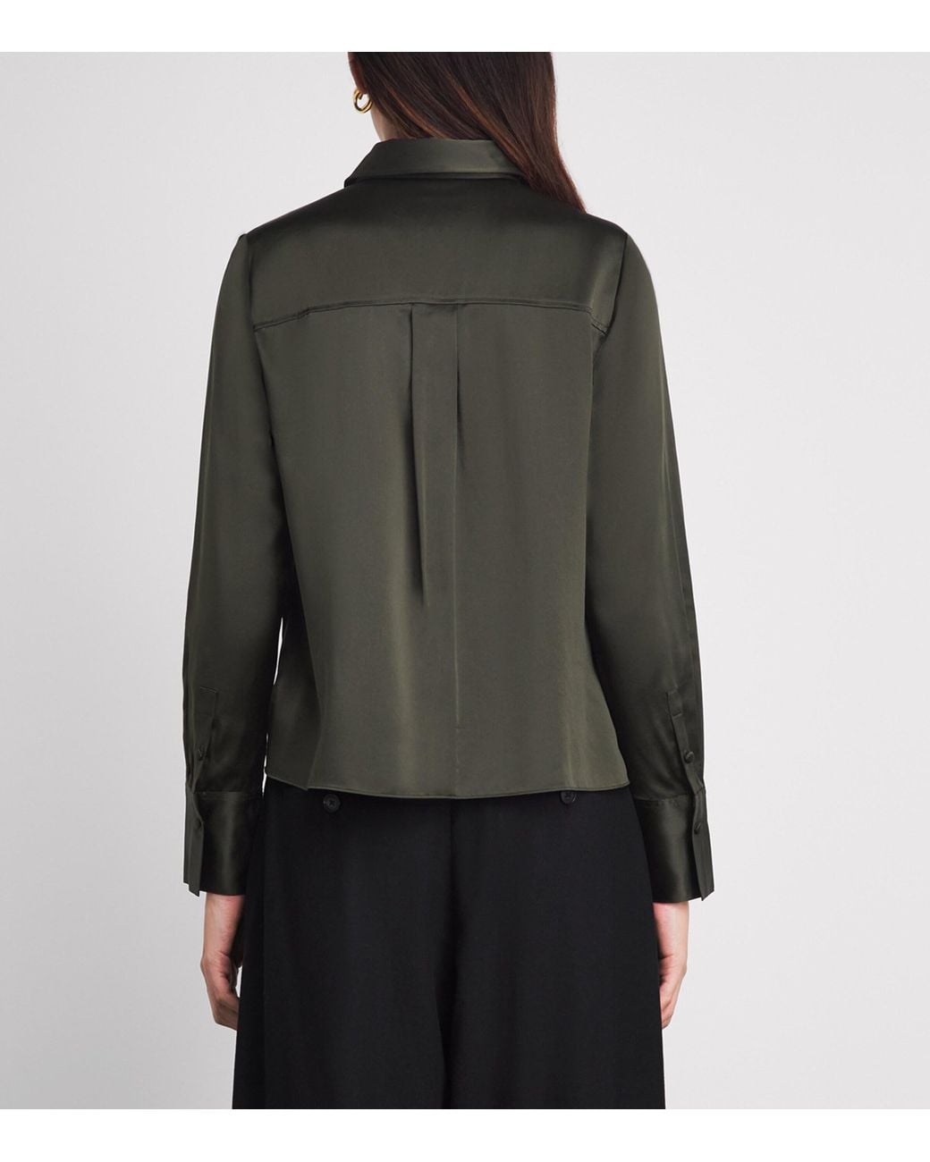 ME+EM Black Silk Layering Shirt