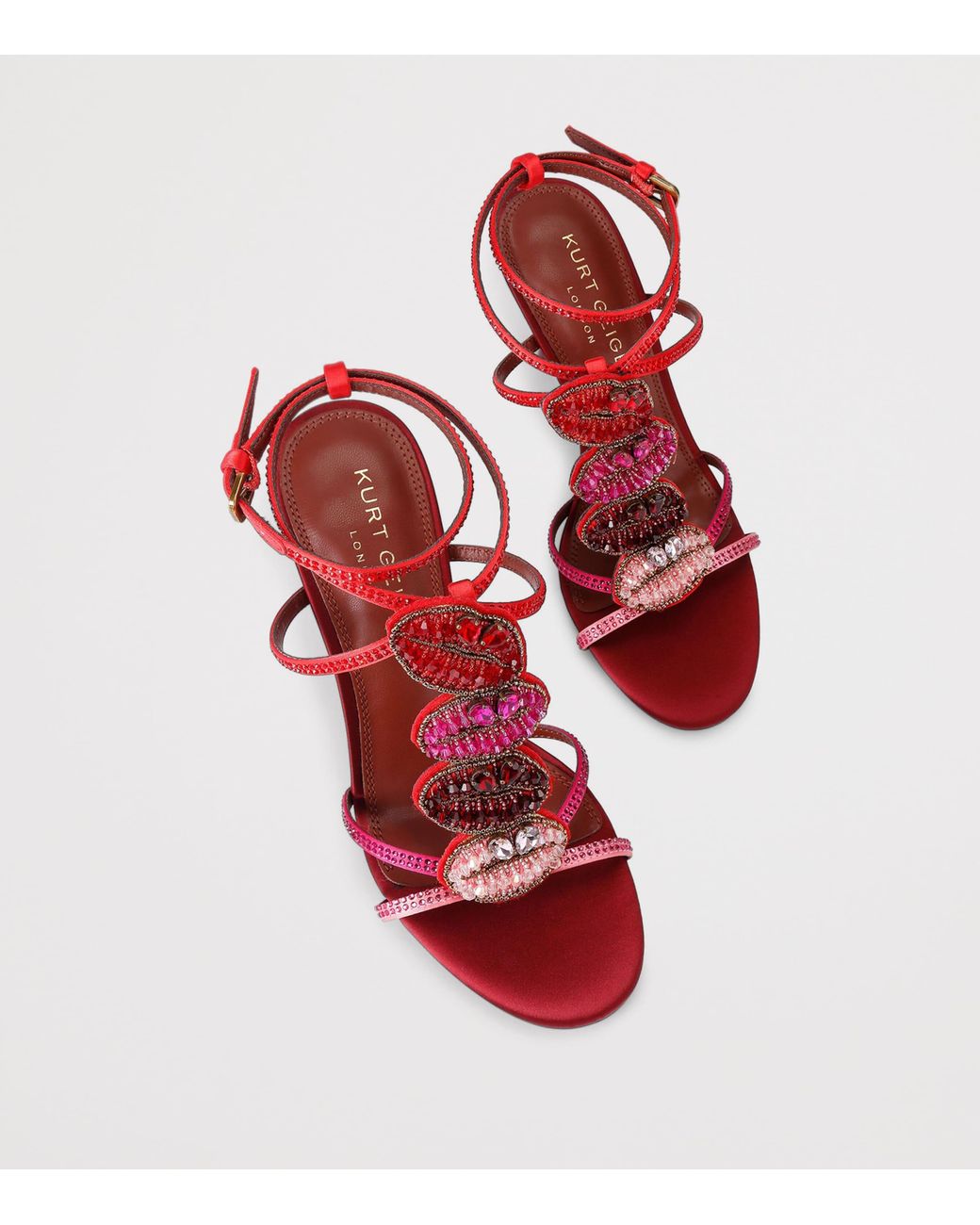 Kurt Geiger Red Kurt Kiss Heeled Sandals
