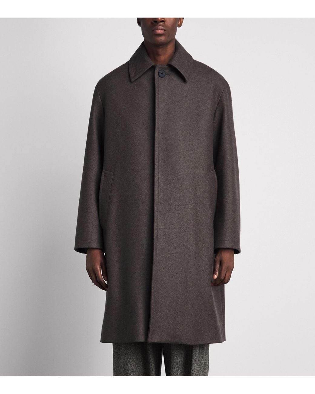 A.P.C. Gray Wool-Blend Auster Overcoat for men