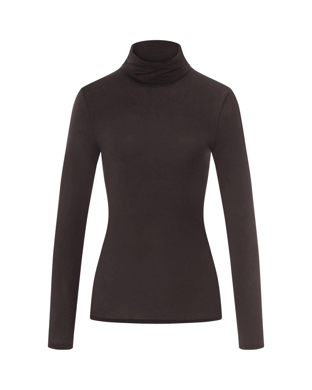 Hanro Black Ultralight Long-Sleeve Rollneck Top