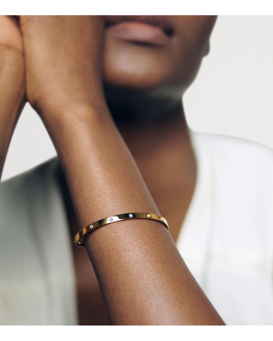 Monica Vinader Metallic Vermeil And Diamond Fiji Bracelet