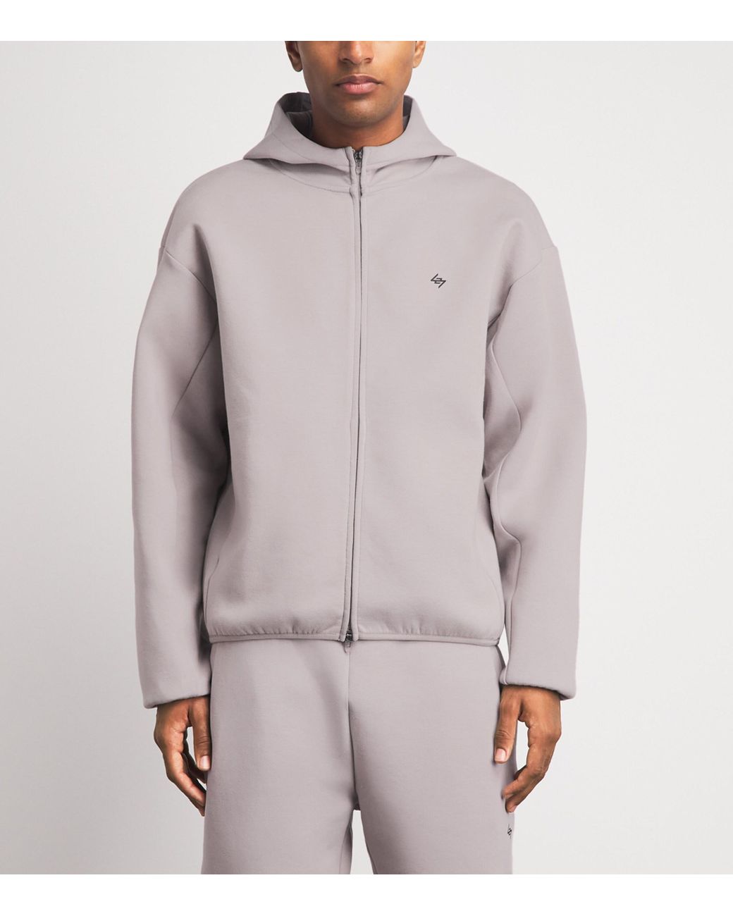 REPRESENT 247 Gray 247 Numbers Zip-Up Hoodie for men