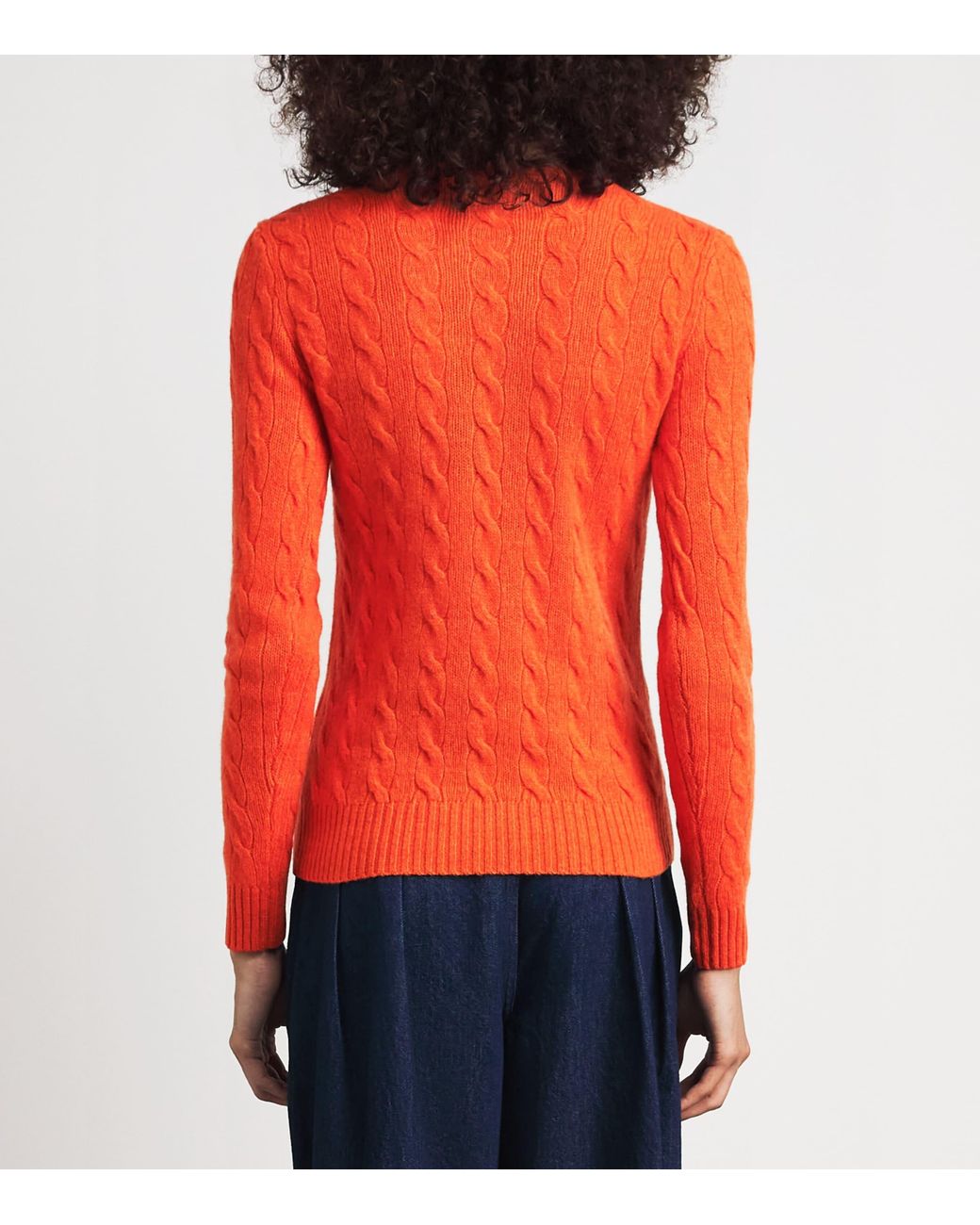 Polo Ralph Lauren Red Wool-Cashmere Cable-Knit Sweater