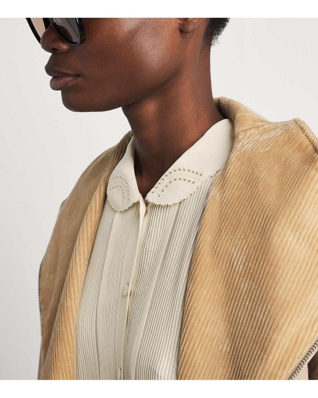 Rohe White Silk Puff-Sleeve Blouse