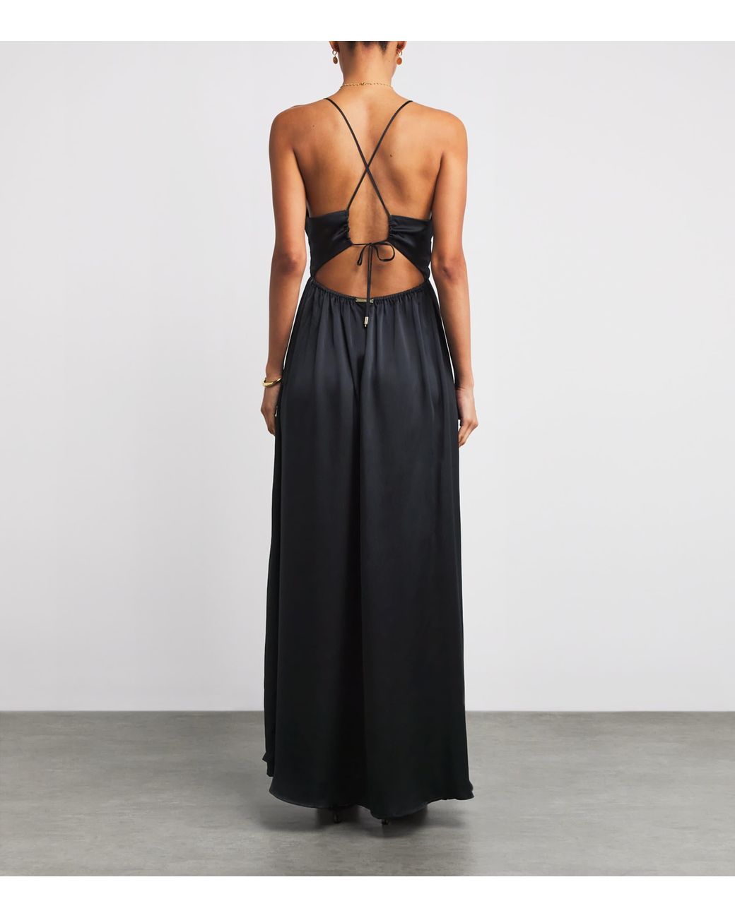 Heidi Klein Silk Meteora Maxi Dress in Black | Lyst