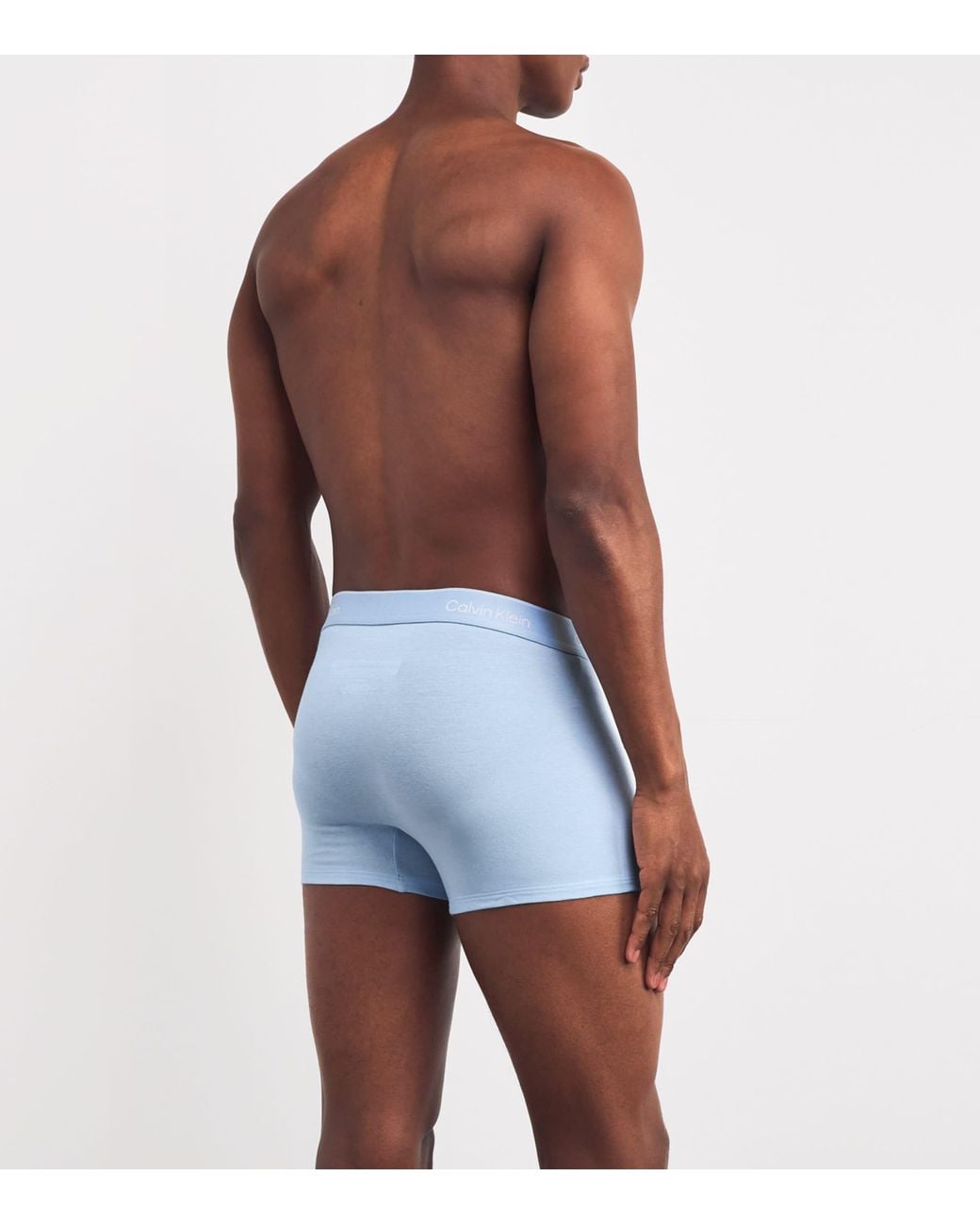 Calvin Klein Blue Cotton Stretch Relaxed Icon Boxers for men