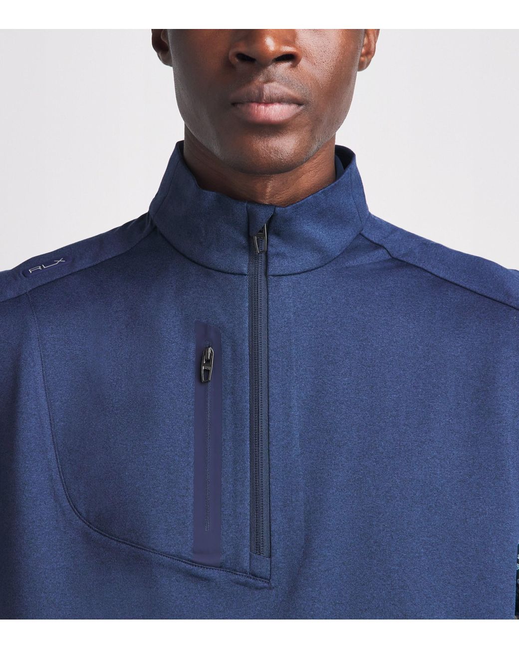 Ralph Lauren Blue Half-Zip Gilet for men