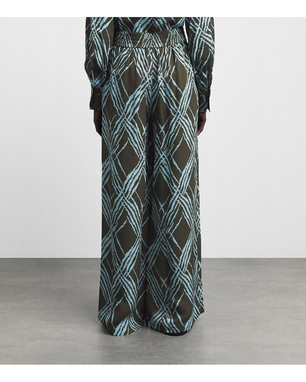 Joseph Green Open-Weave Silk-Blend Asila Trousers