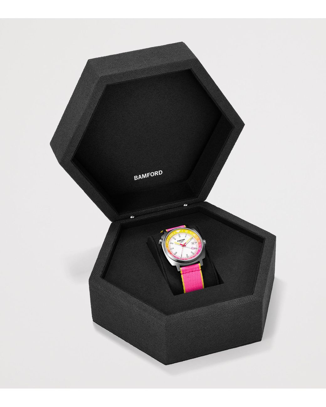 BAMFORD LONDON Pink Stainless Steel Summer Gmt Watch