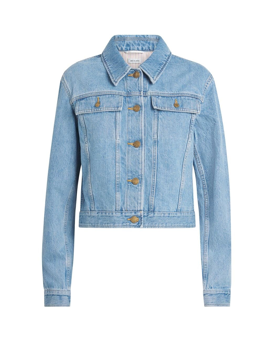 Thom Browne Blue Shrunken Selvedge Denim Jacket