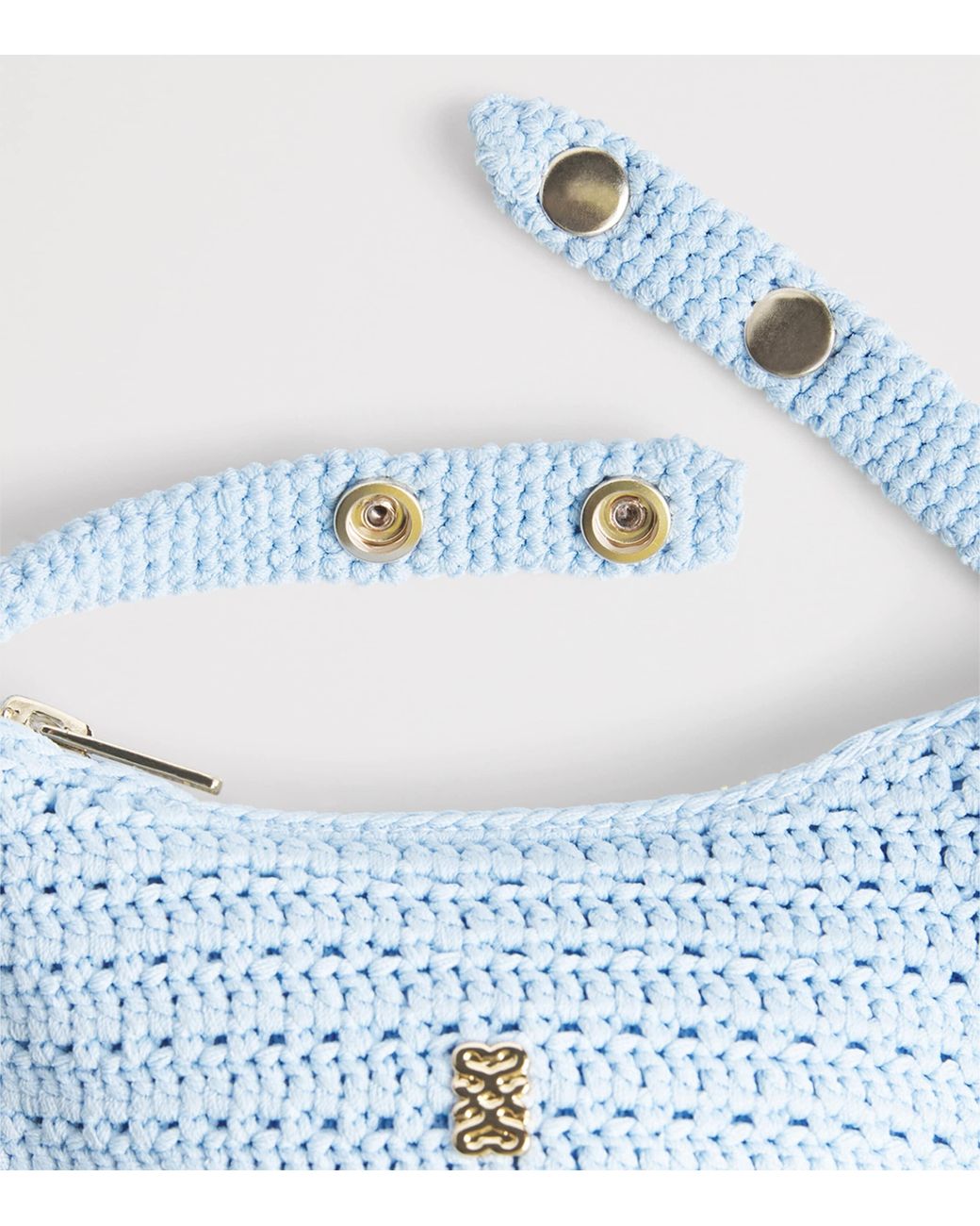 Sandro Blue Crochet Mini Bag