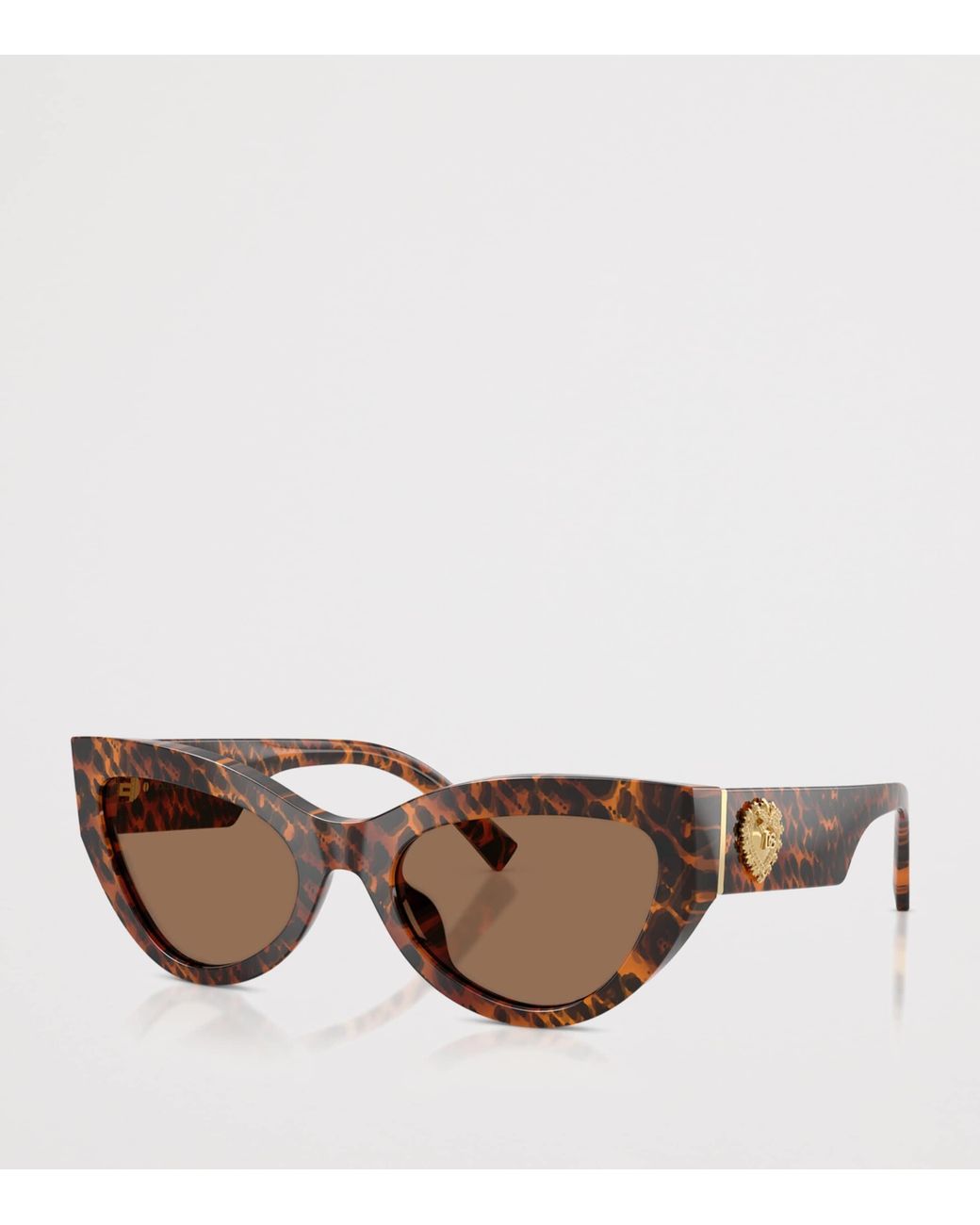 Dolce & Gabbana Brown Tortoiseshell Cat-Eye Sunglasses