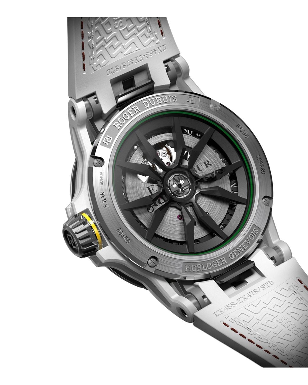 Roger Dubuis Green X Lamborghini Mcf Excalibur Spider Huracán Watch
