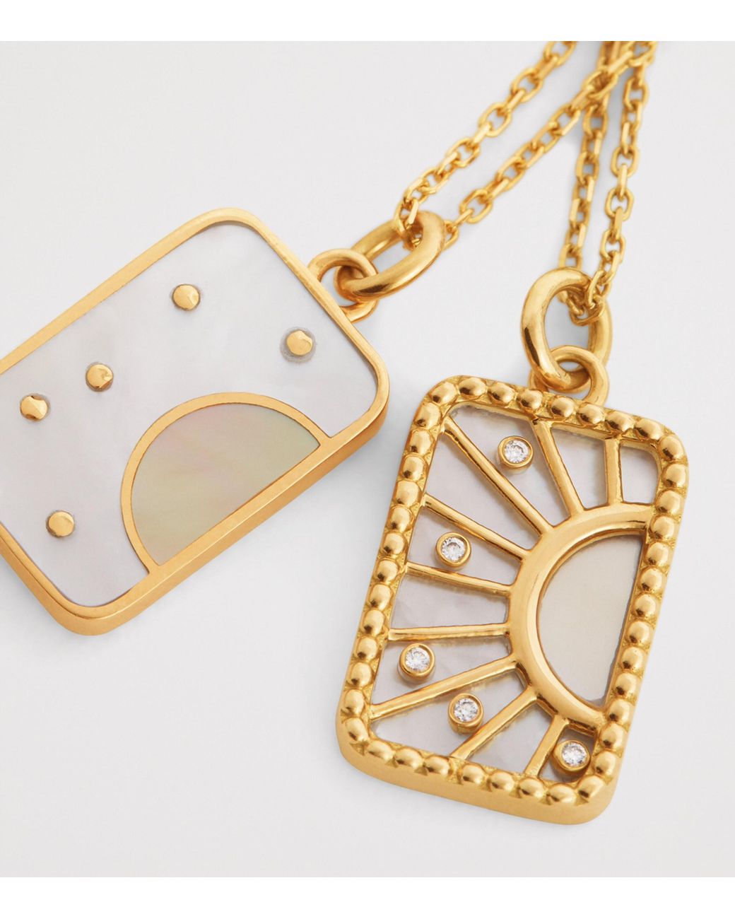 L'Atelier Nawbar Metallic Diamond And Pearl My Other Half Necklace