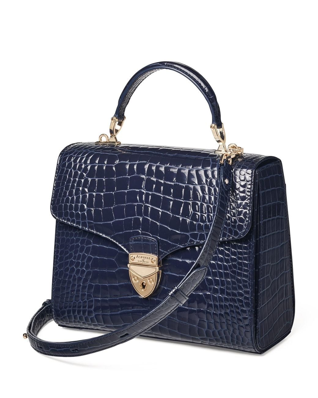Aspinal Blue Mayfair Top-Handle Bag
