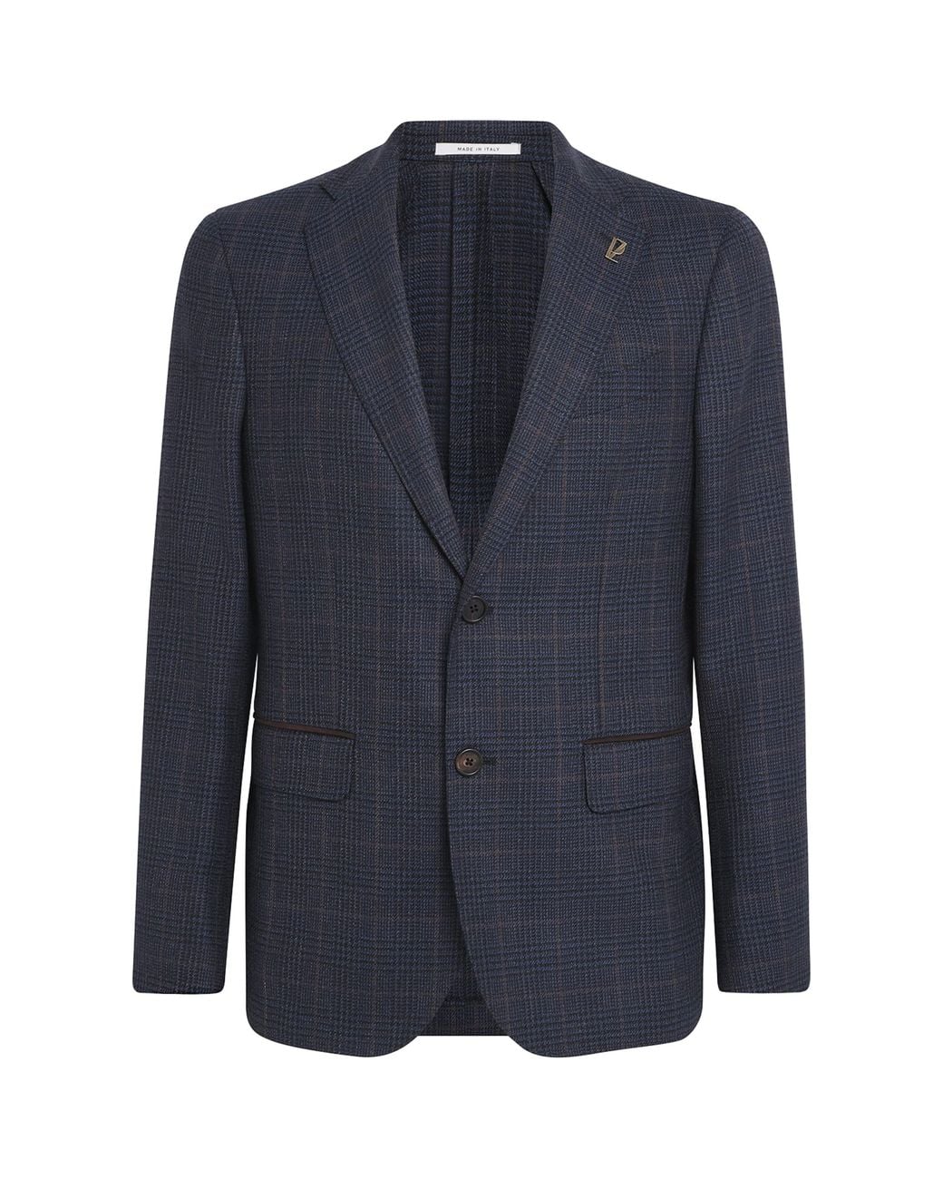 Pal Zileri Blue Wool Check Blazer for men
