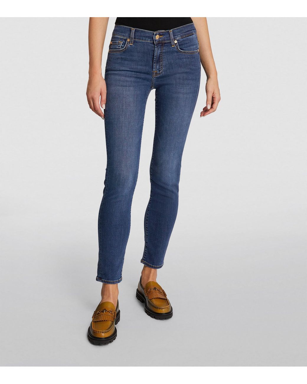 7 For All Mankind Blue Bair Roxanne Slim Jeans for men