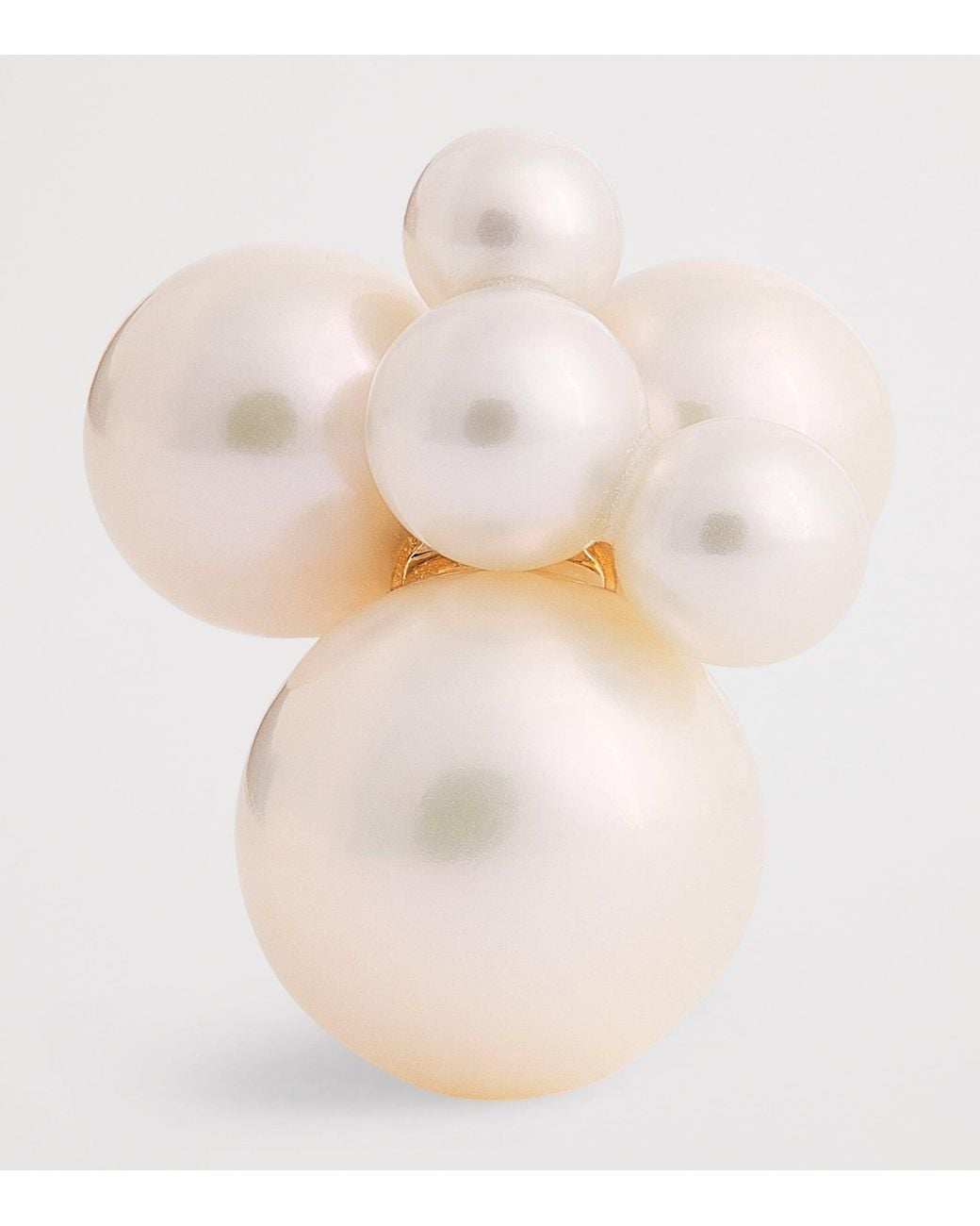 Sophie Bille Brahe Natural And Pearl Bisou Single Earring