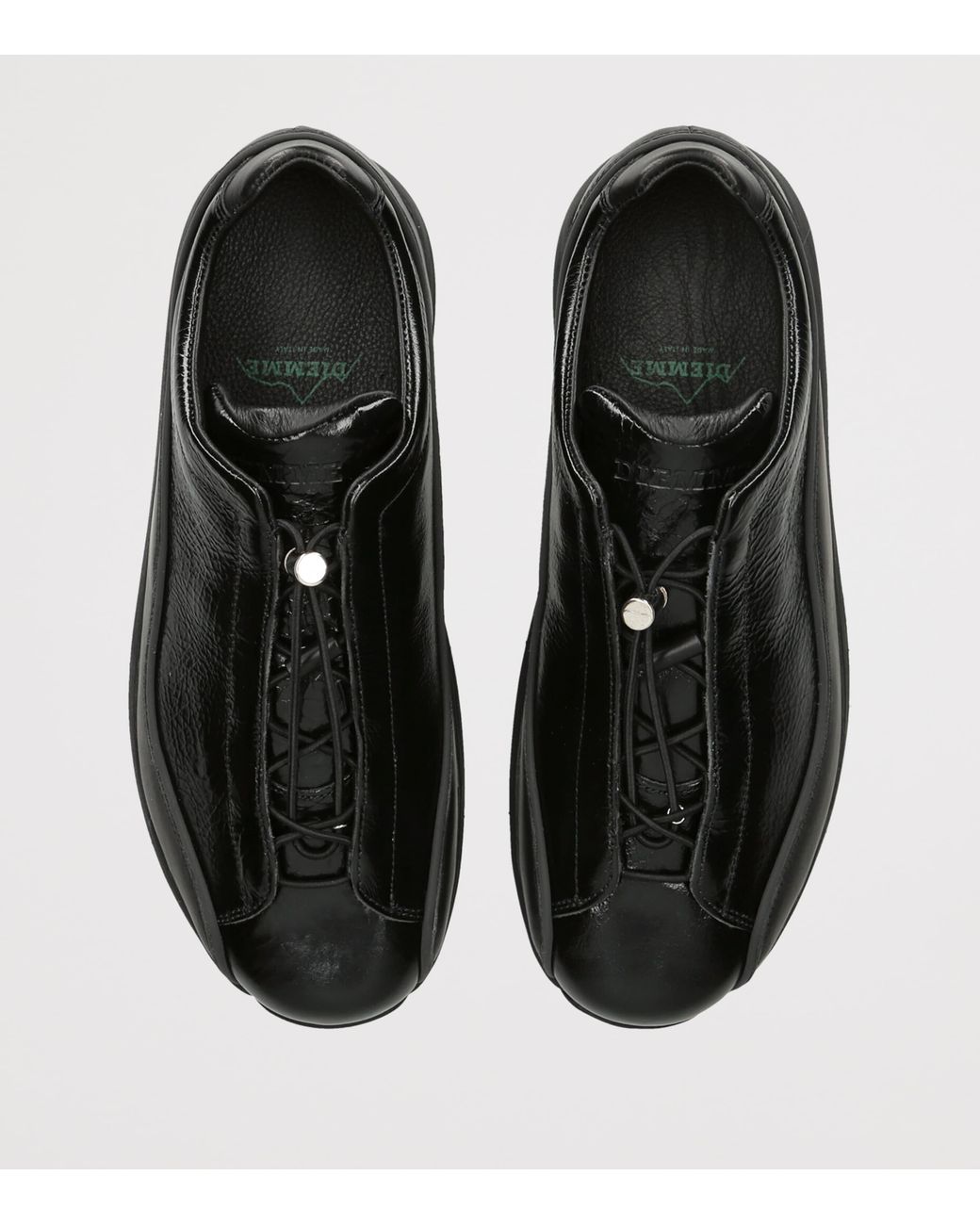 Diemme Black Crackled Leather Licata Sneakers for men