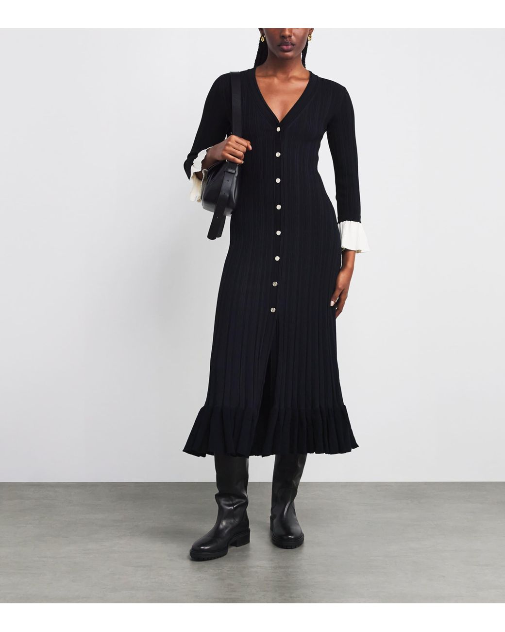 Abito drappeggiato in jersey - Nero - DONNA | H&M IT