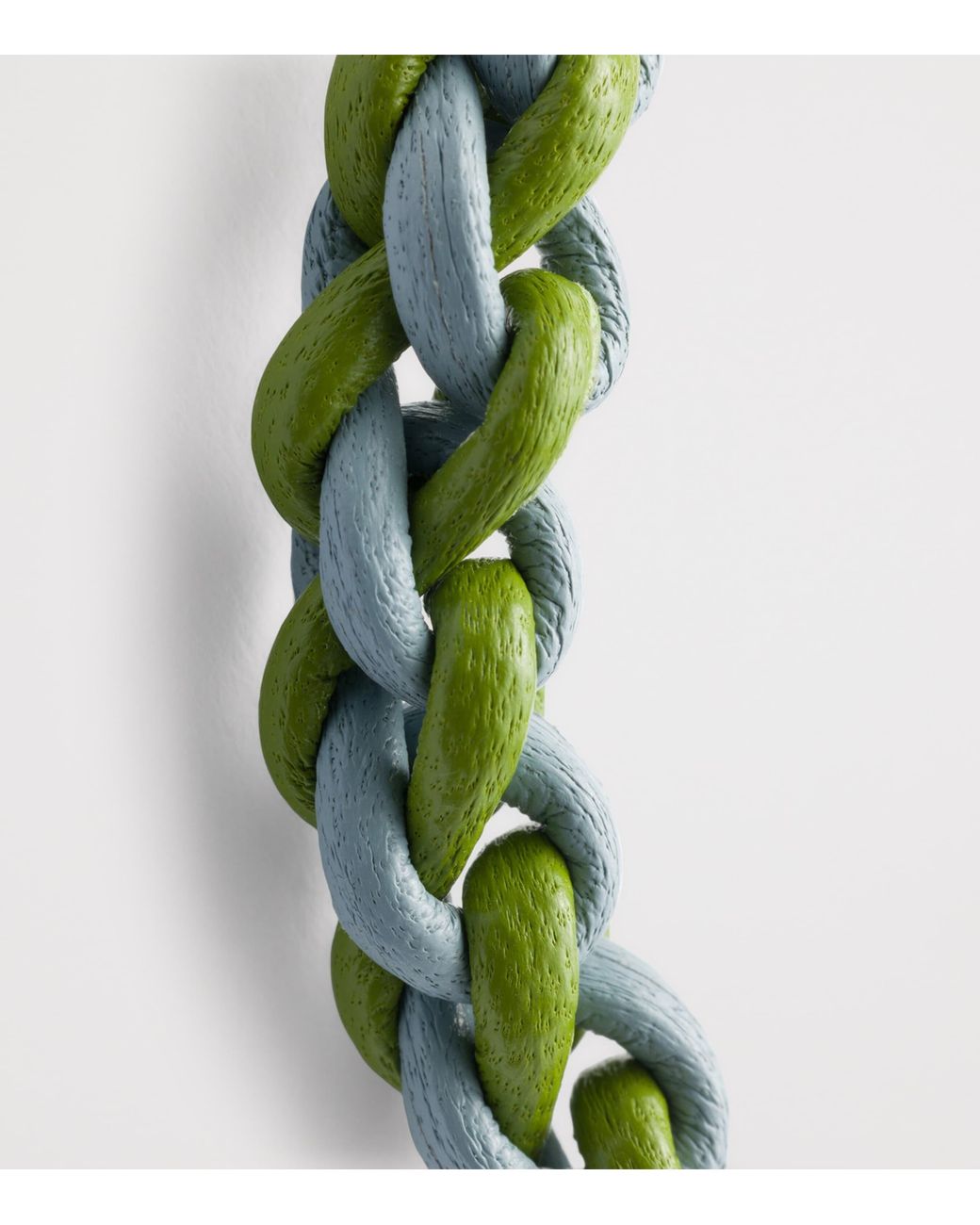 Prada Green Leather Braided Bracelet