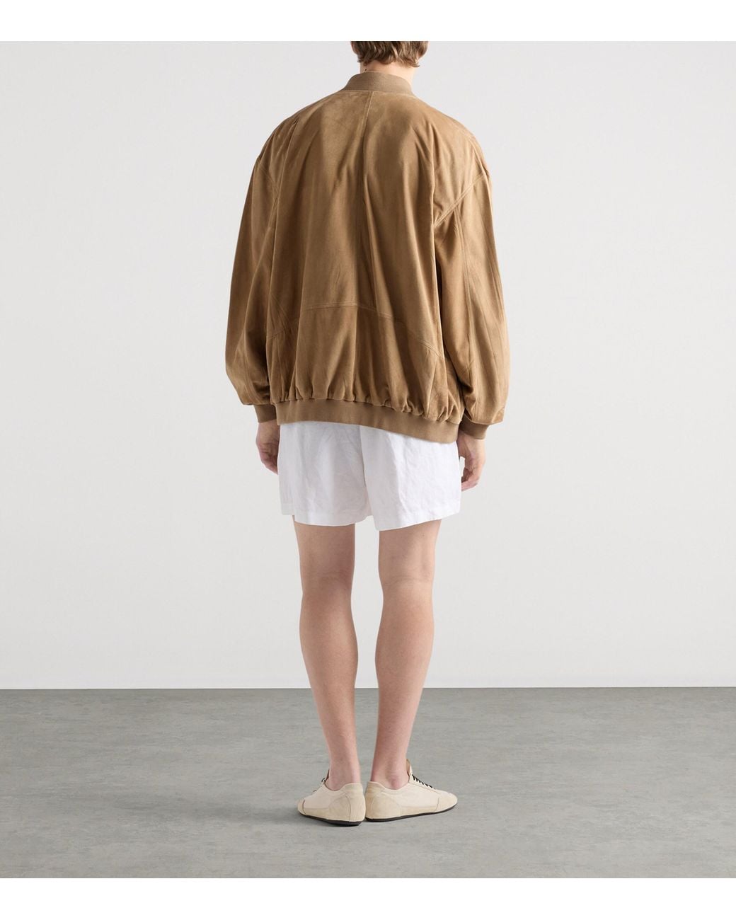 Prada Brown Suede Bomber Jacket for men