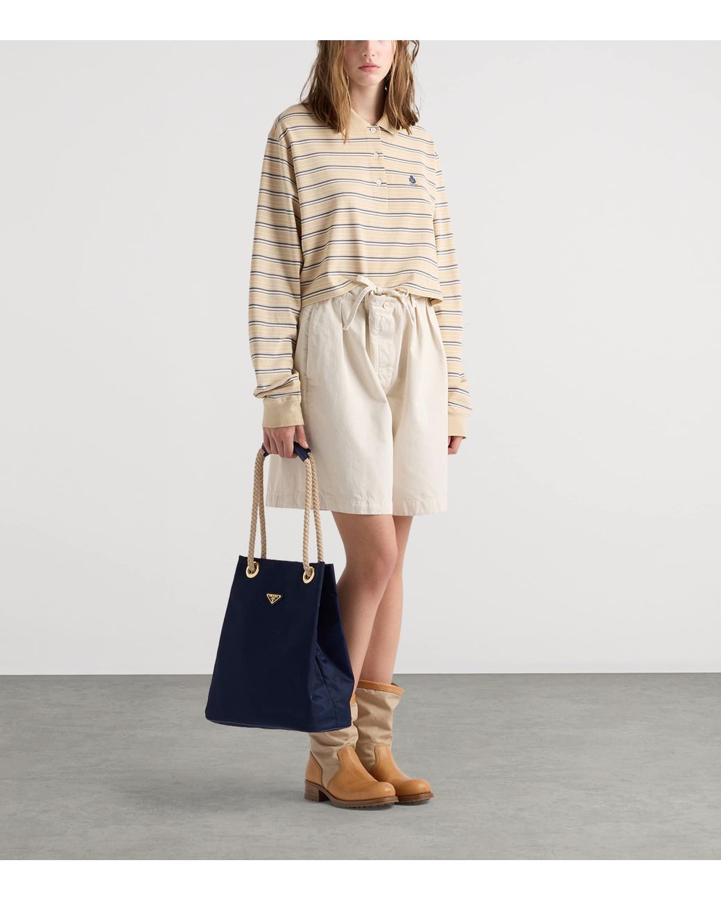Prada Blue Mariner Large Re-Nylon Bucket Bag
