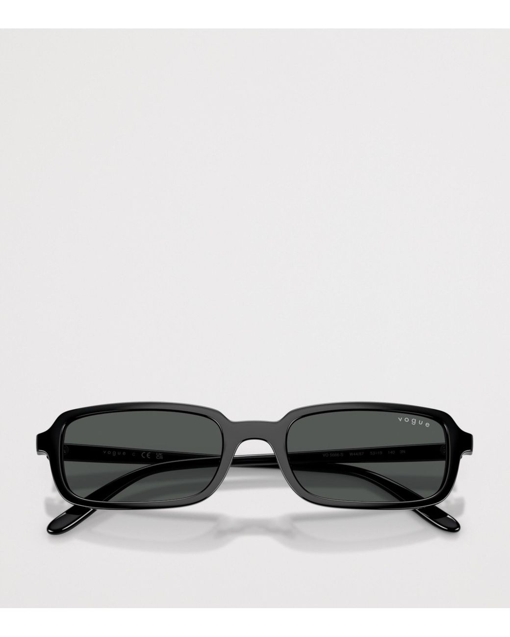 Vogue Black Rectangular Sunglasses