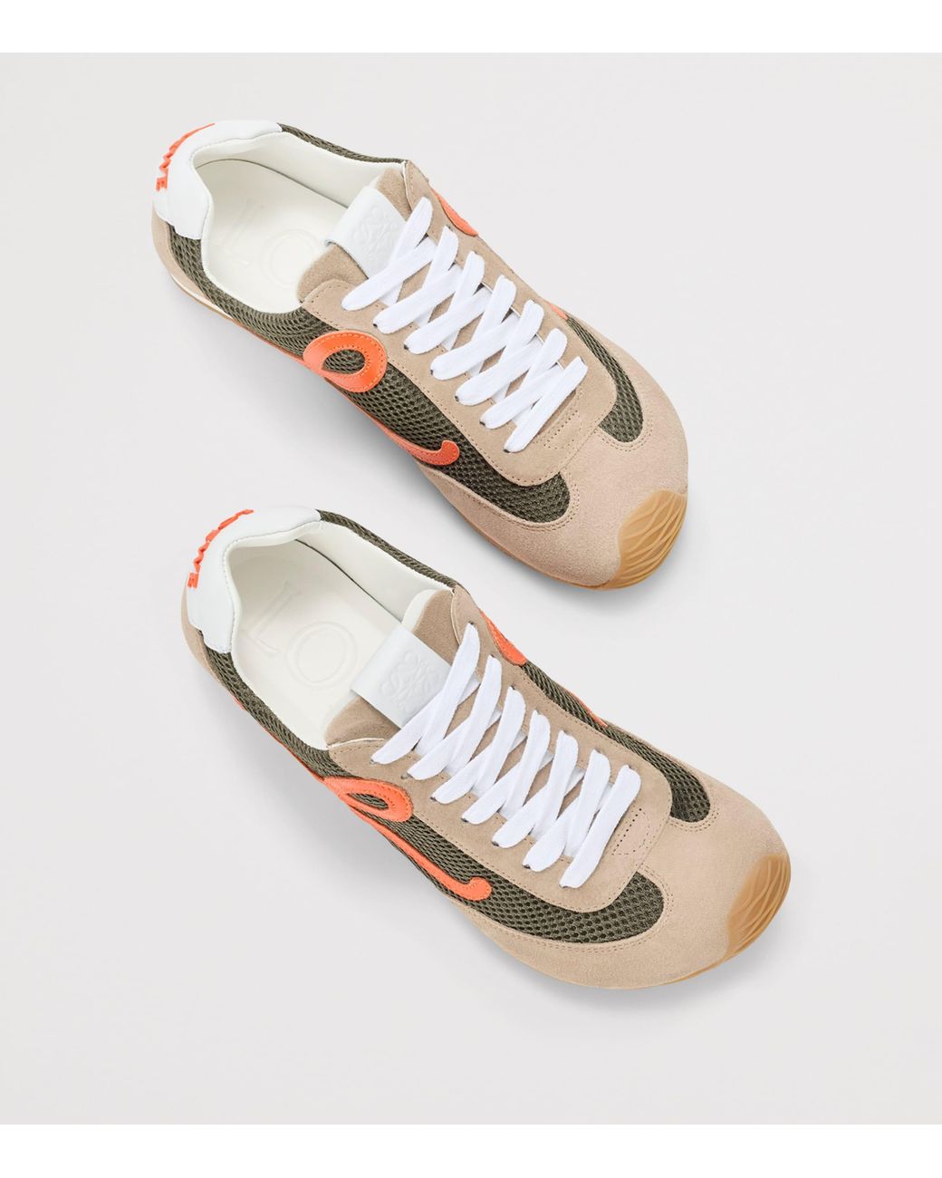 Loewe Green Suede-Mesh Ballet Runner 2.0 Sneakers for men