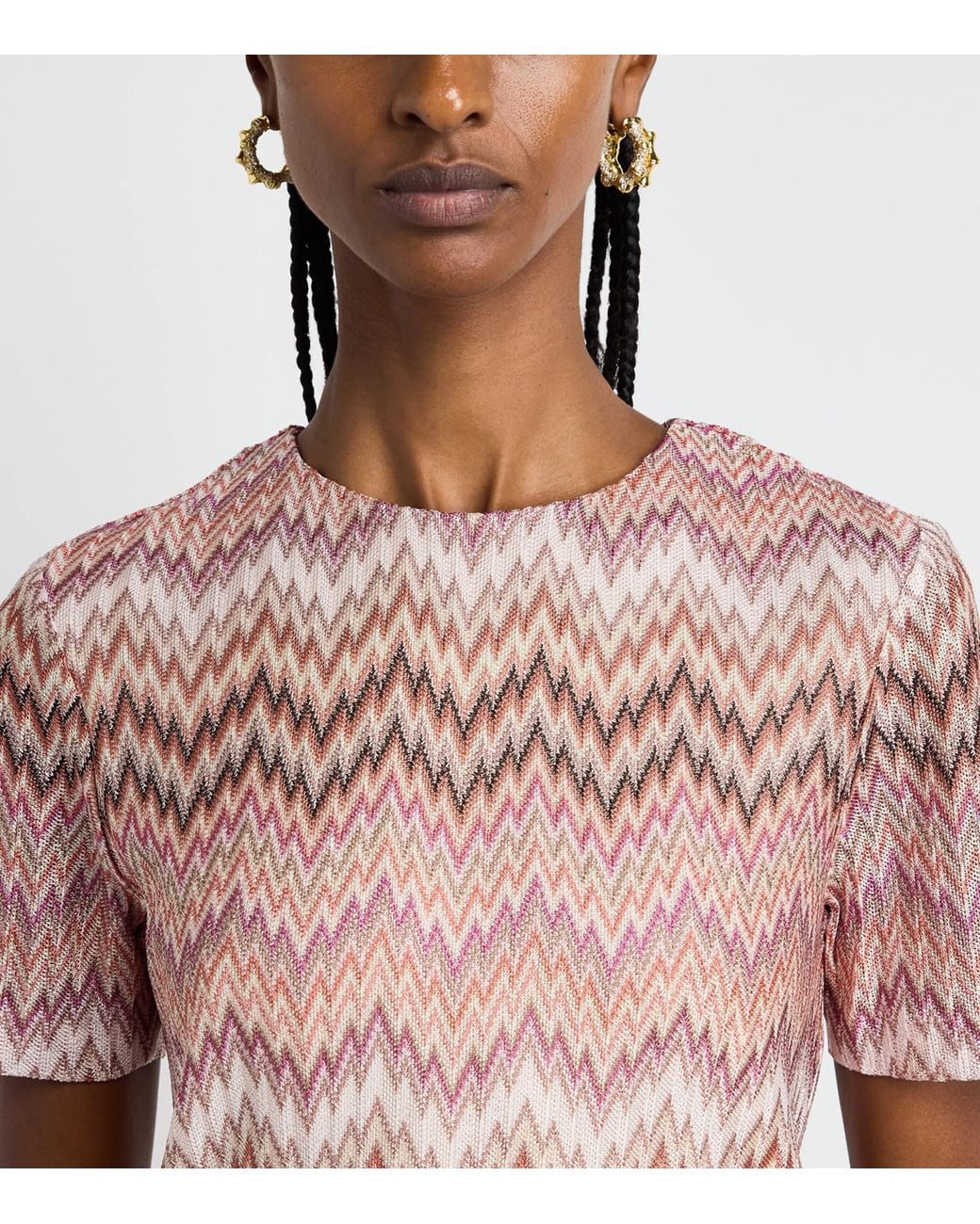 Missoni Pink Zigzag Midi Dress
