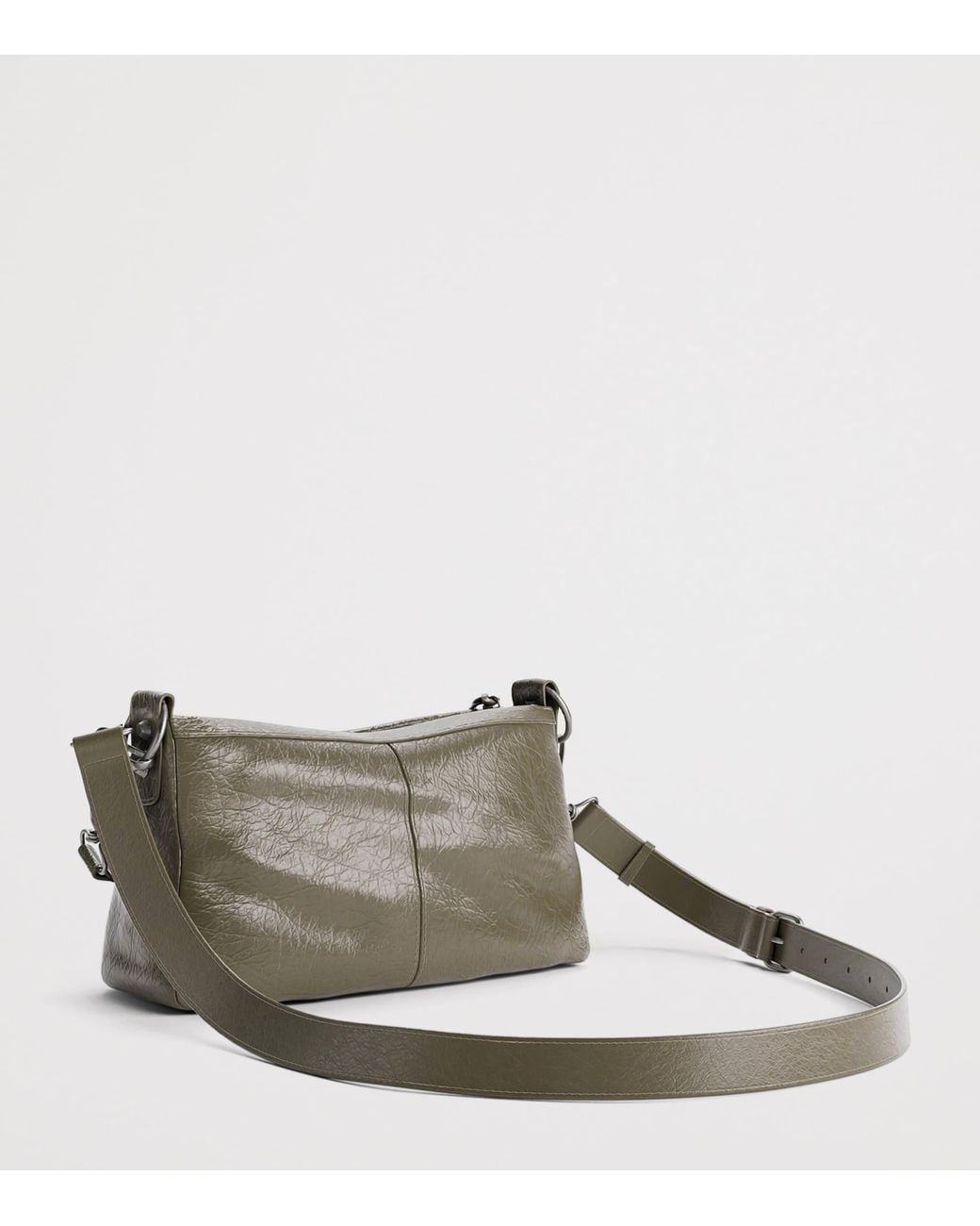 Balenciaga Metallic Mini Lambskin Le City Moto Shoulder Bag