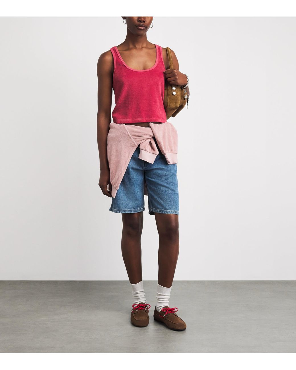 Suzie Kondi Pink Terry Tia Tank Top