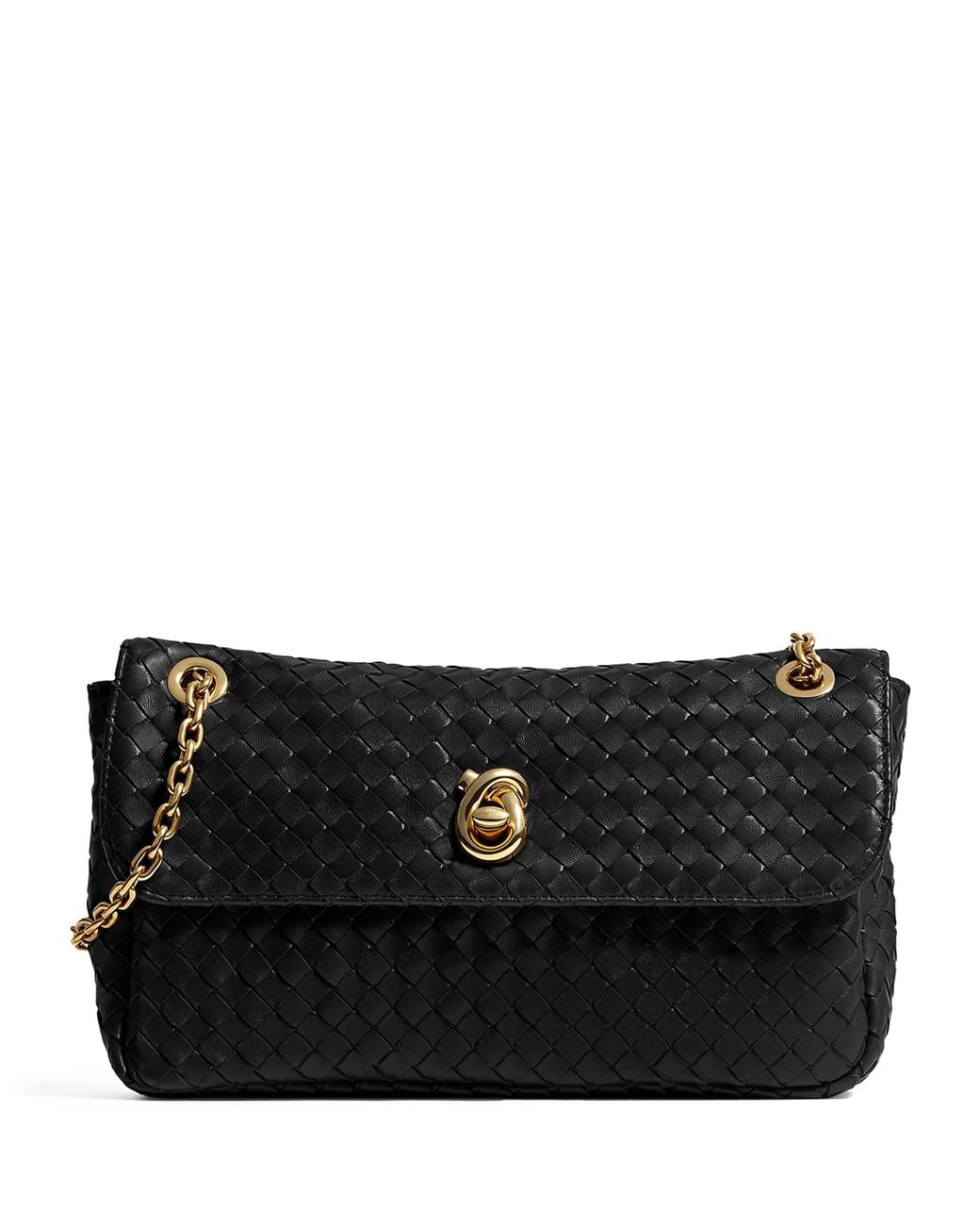 Bottega Veneta Black Leather Madison Shoulder Bag