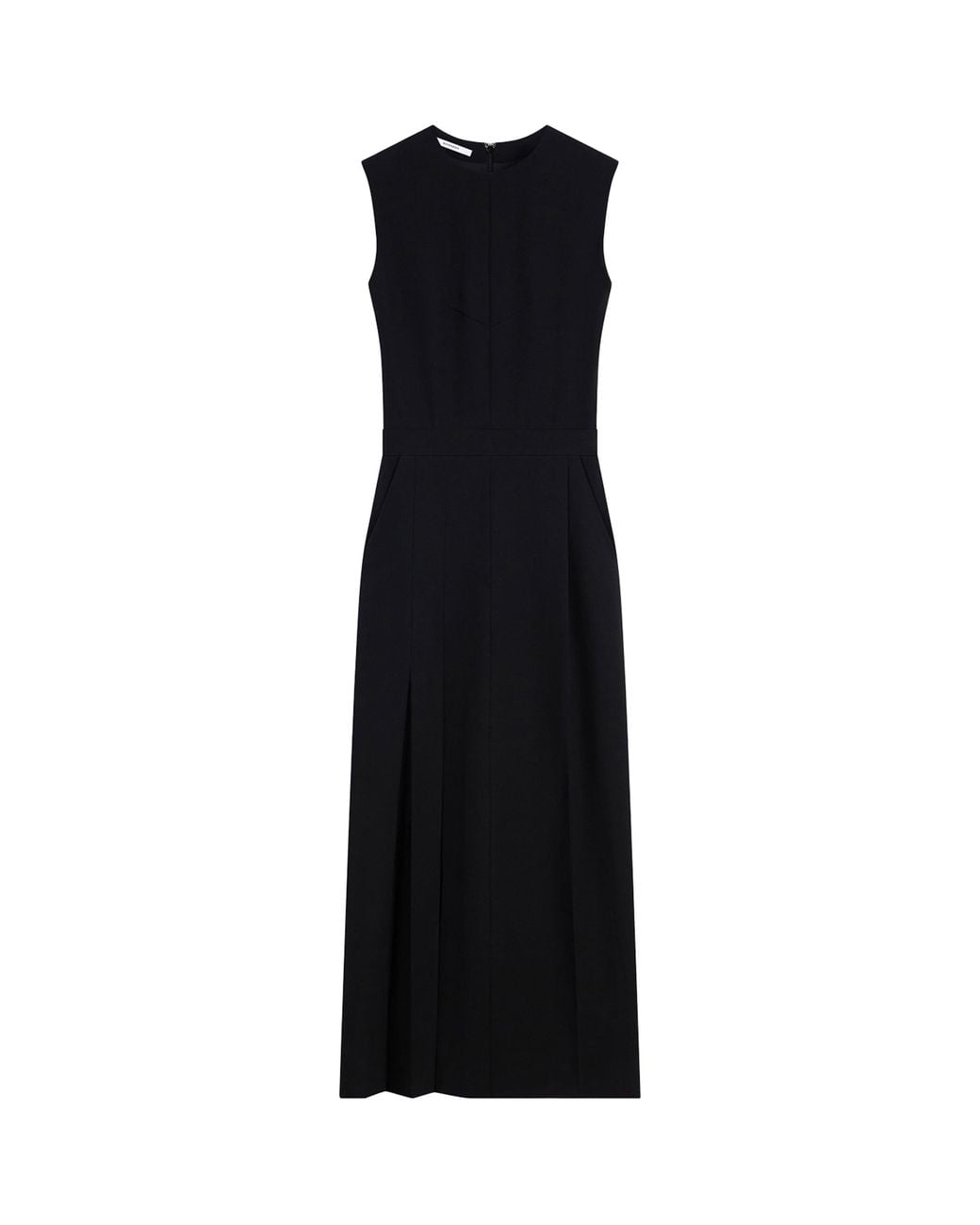 Givenchy Black Wool Sliced Midi Dress