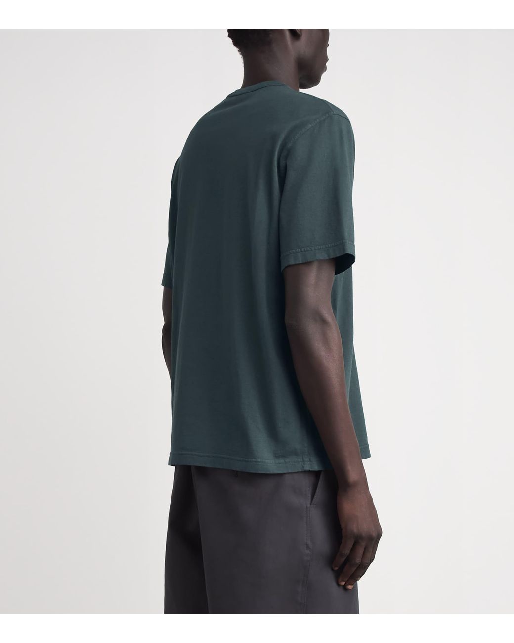 Stone Island Green Cotton Compass Pocket T-Shirt for men
