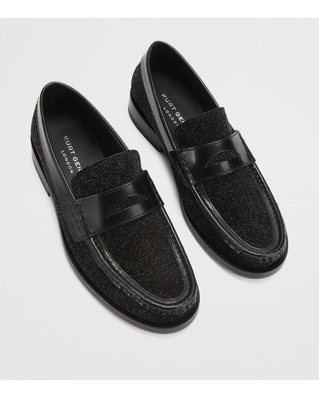 Kurt Geiger Black Leather Lombard Loafers