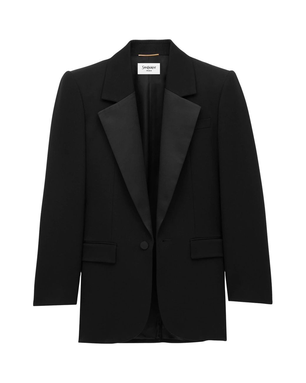 Saint Laurent Black Wool Tuxedo Jacket