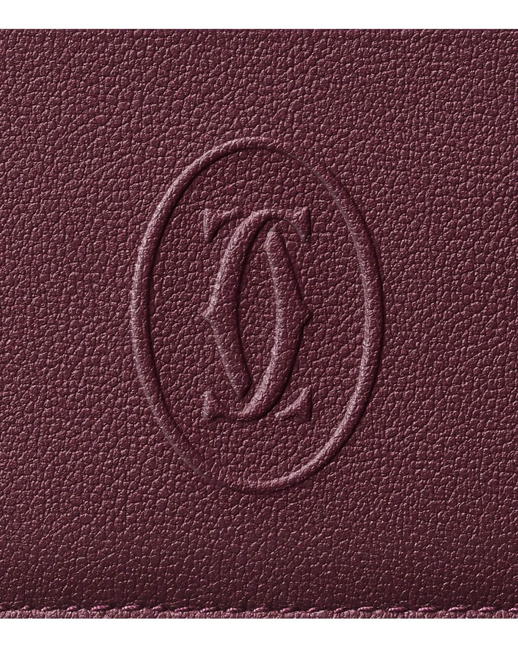 Cartier Purple Leather Must De Card Holder for men