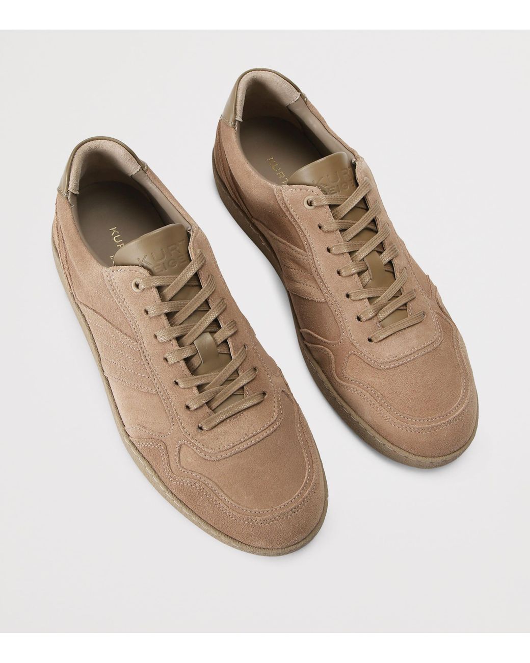 Kurt Geiger Brown Suede Lloyd Drench Sneakers for men