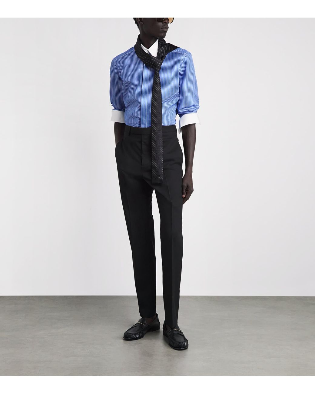 Tom Ford Blue Cotton Stripe Shirt for men