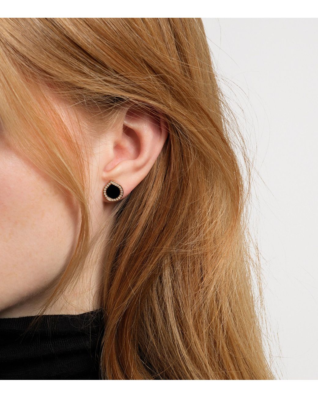 Repossi Natural And Onyx Antifer Single Earring
