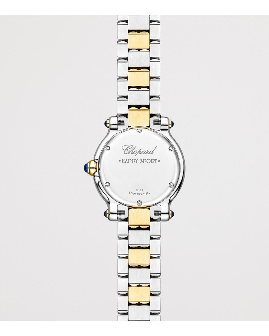 Chopard Metallic Stainless Steel And Diamond Happy Sport Watch