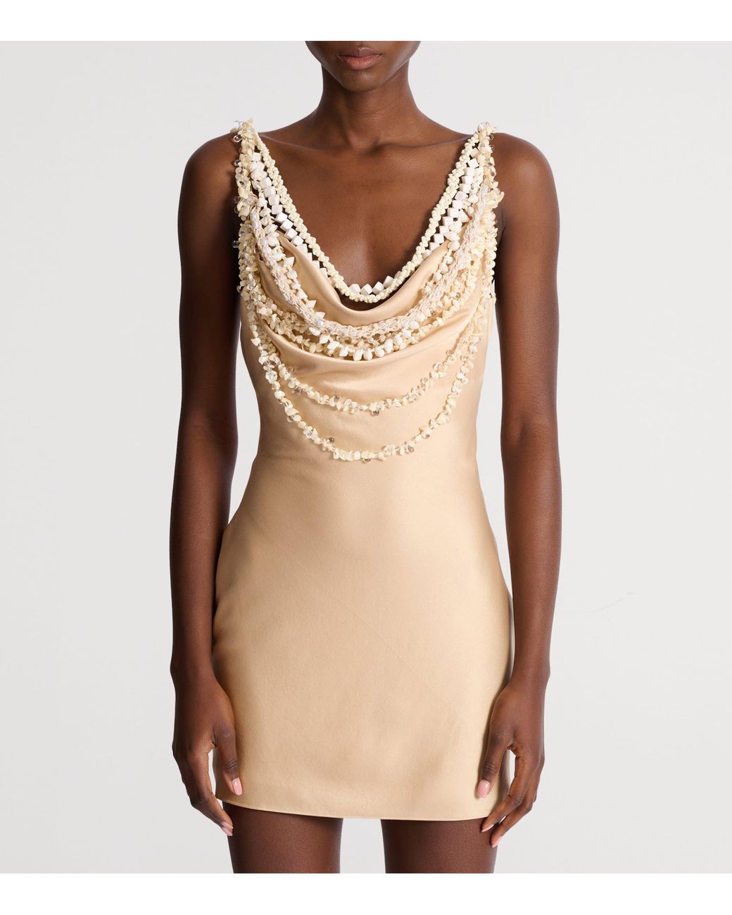 Balmain Natural Silk Shell Mini Dress