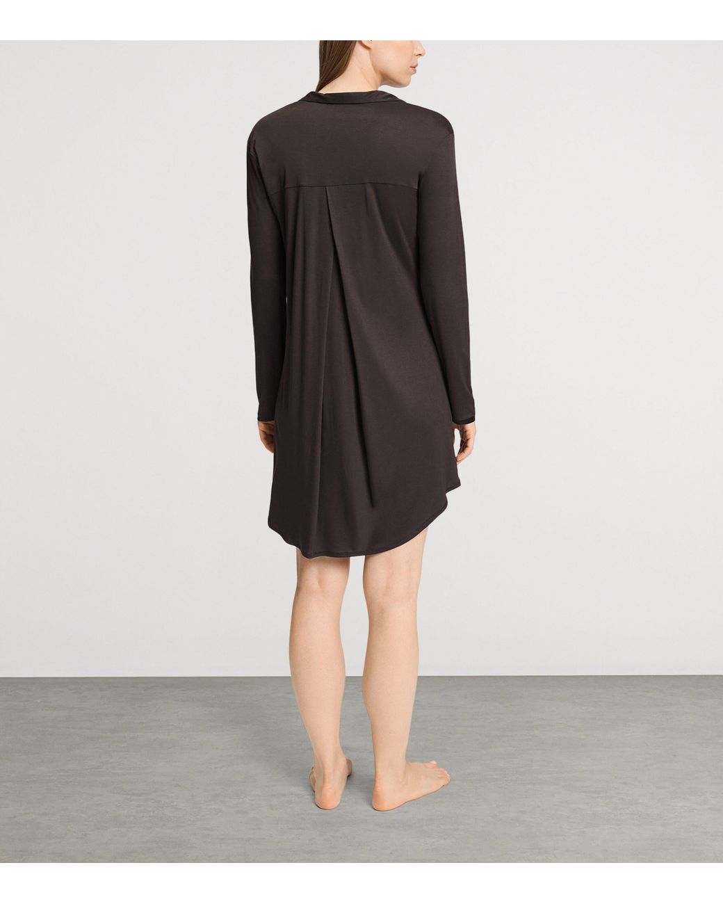 Hanro Blue Modal Grand Central Shirt Pyjama Nightdress