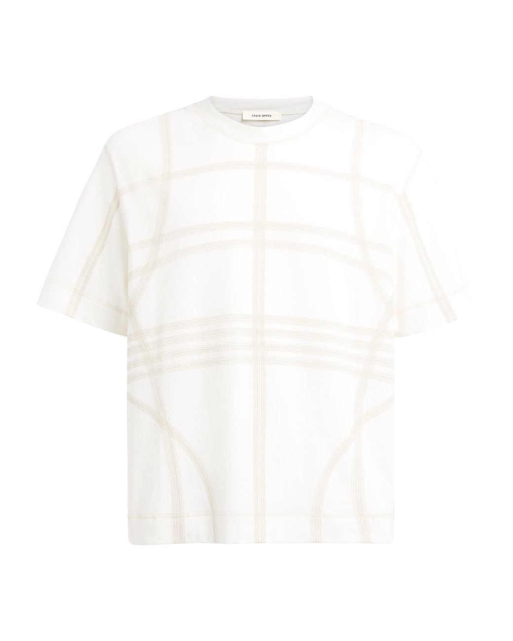 Craig Green White Cotton Pattern T-Shirt for men