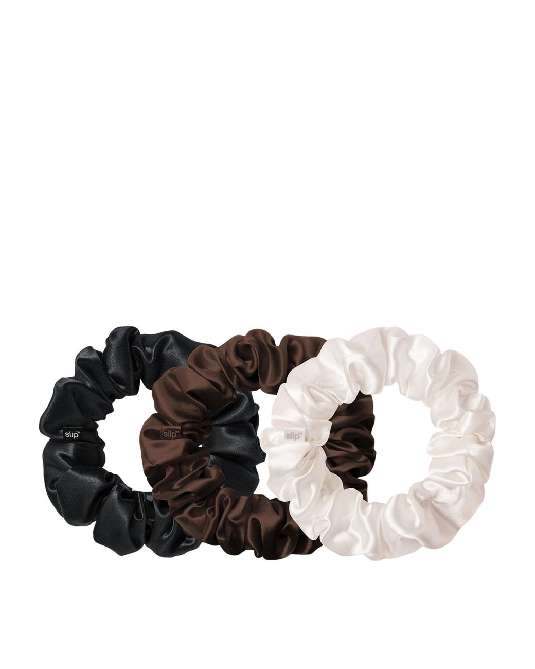 Slip Brown Pure Silk Beau Large Scrunchie Trio Cracker